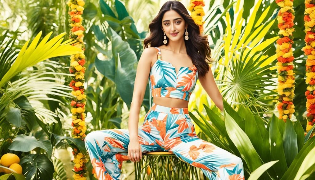 Ananya Panday Crop Top and High-Waisted Bottom Look